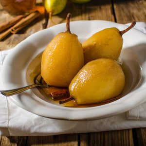 Slow Cooker Pears in Muscat