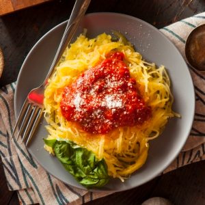 Homemade Cooked Spaghetti Squash Pasta