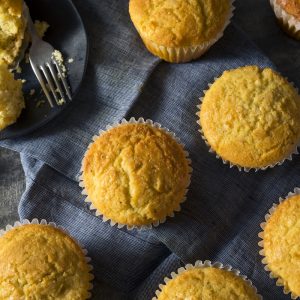 Golden Sweet Homemade Cornbread Muffins