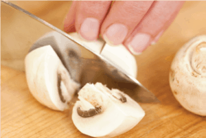 cut mushrooms