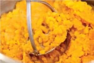 Mash sweet potatoes