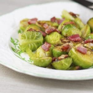 Bacon Braised Brussel Sprouts