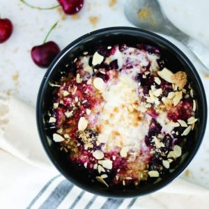 Cherry Pineapple Upside Down Steel Cut Oats (Recipe)