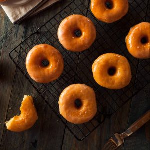 Homemade Round Glazed Donuts