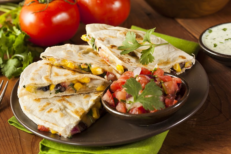 Santa Fe Veggie Quesadillas