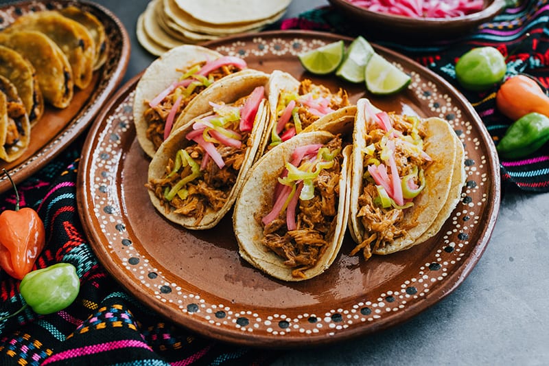 Mexican Shredded Chicken Tacos