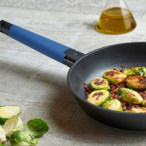 10in skillet lifestyle - royal blue handle